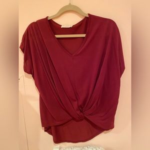COPY - Maroon short sleeve shirt size small